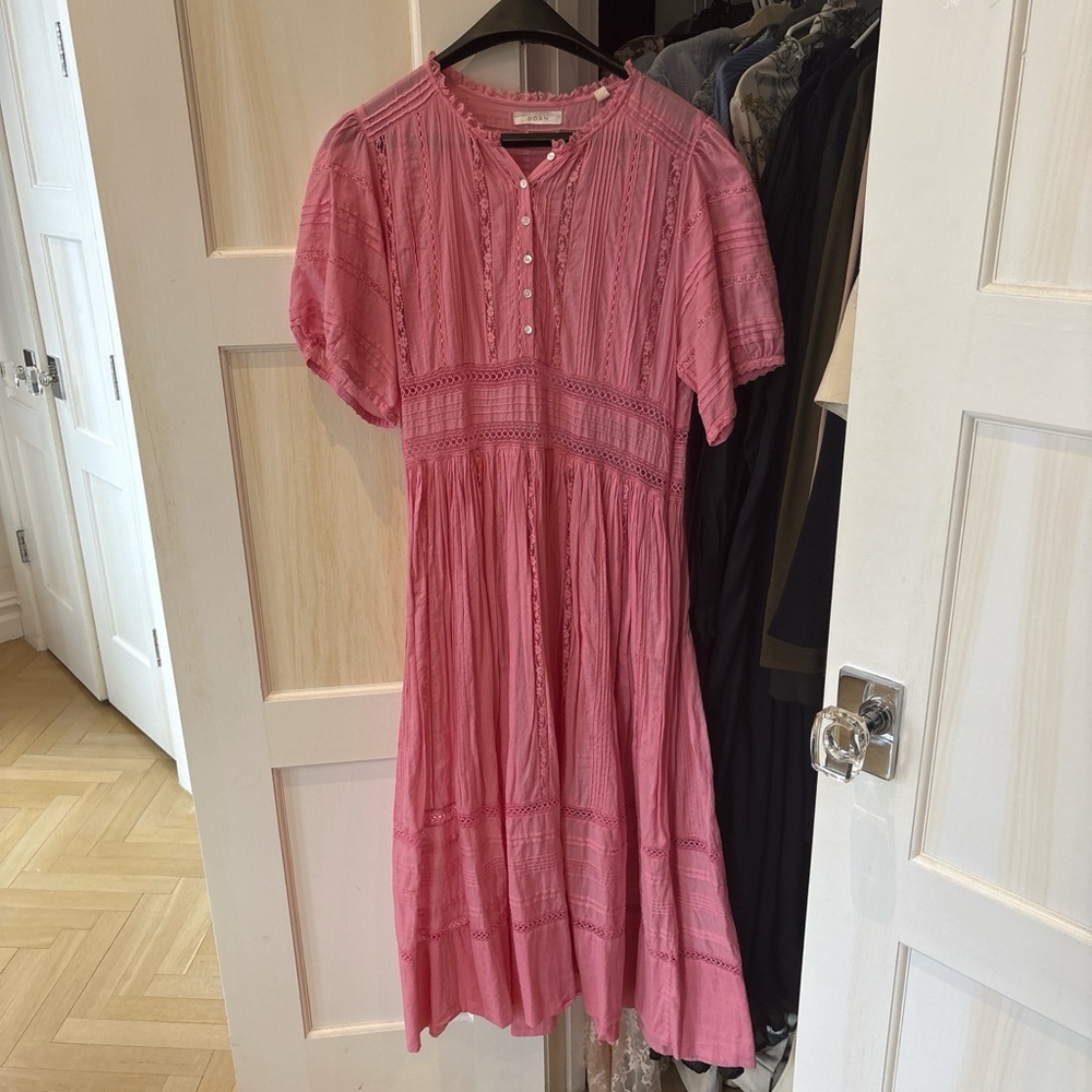 Pink Lace Detail Dress